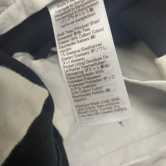 J Crew Pants Mens Black Size 30x30  Flex Chino Straight Fit Cotton Blend H3167 - Picture 7 of 8